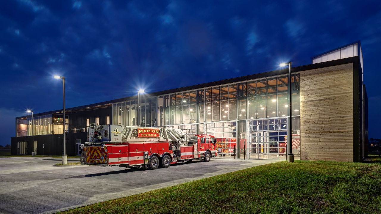 OPN Architects Marion fire station design wins national sustainability award