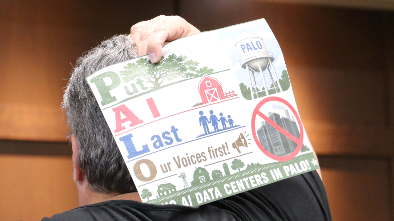 Palo approves final reading of data center ordinance; residents continue to voice concerns